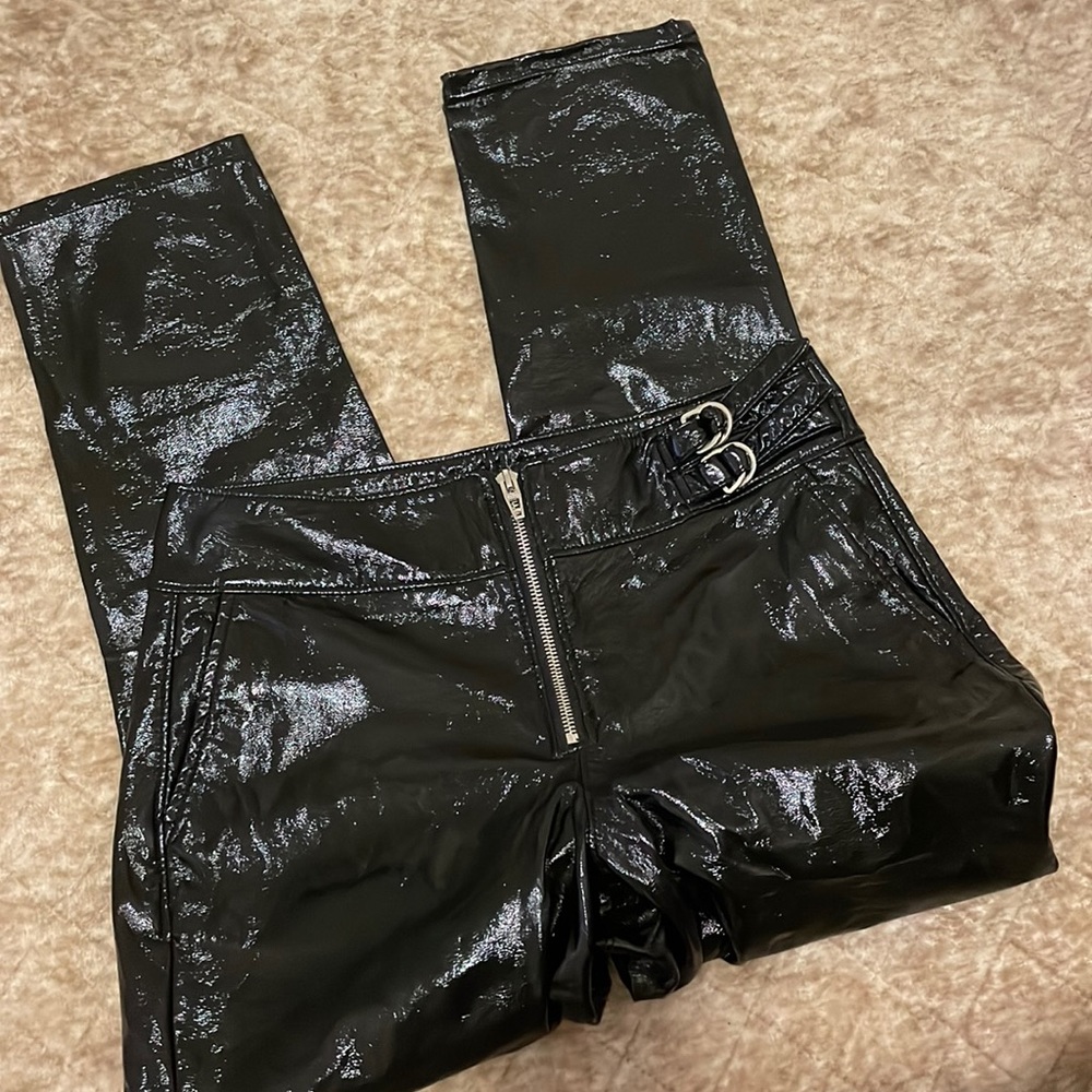Leather shinny pants